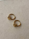 Flower charm hoops