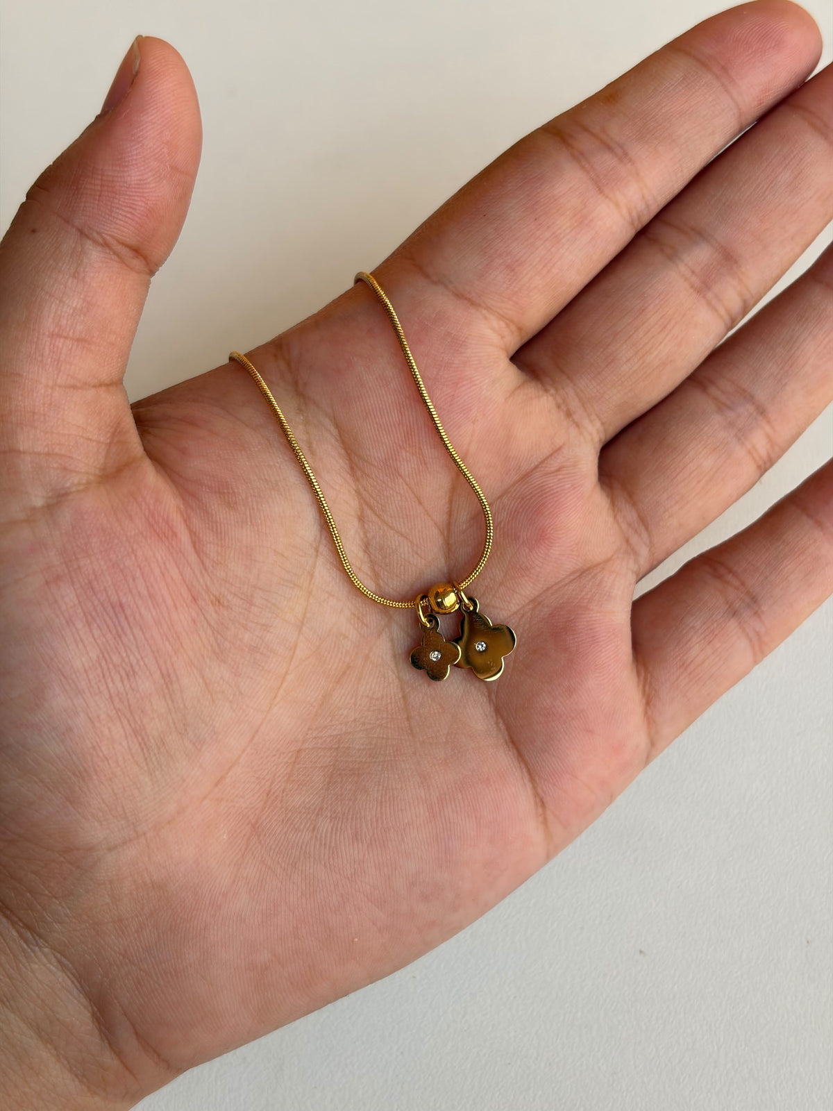 Duo clover necklace