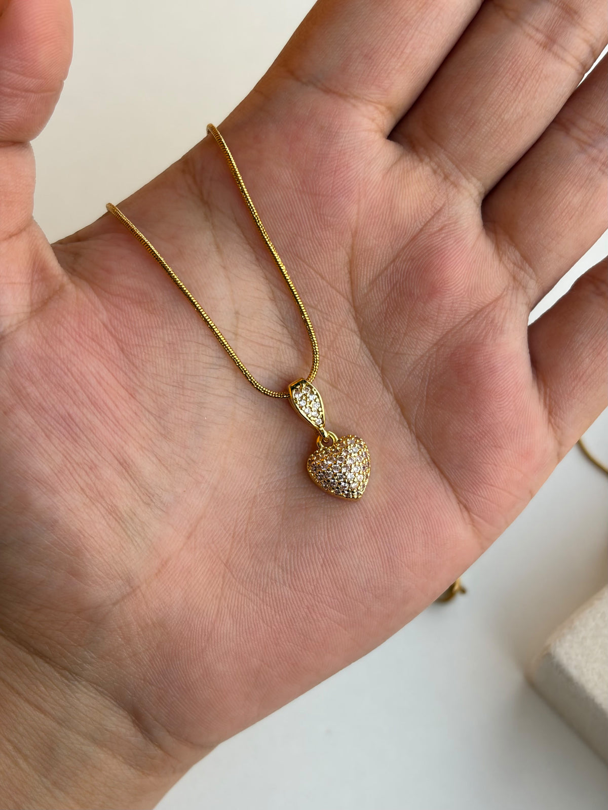 Studded heart necklace
