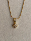 Studded clover necklace