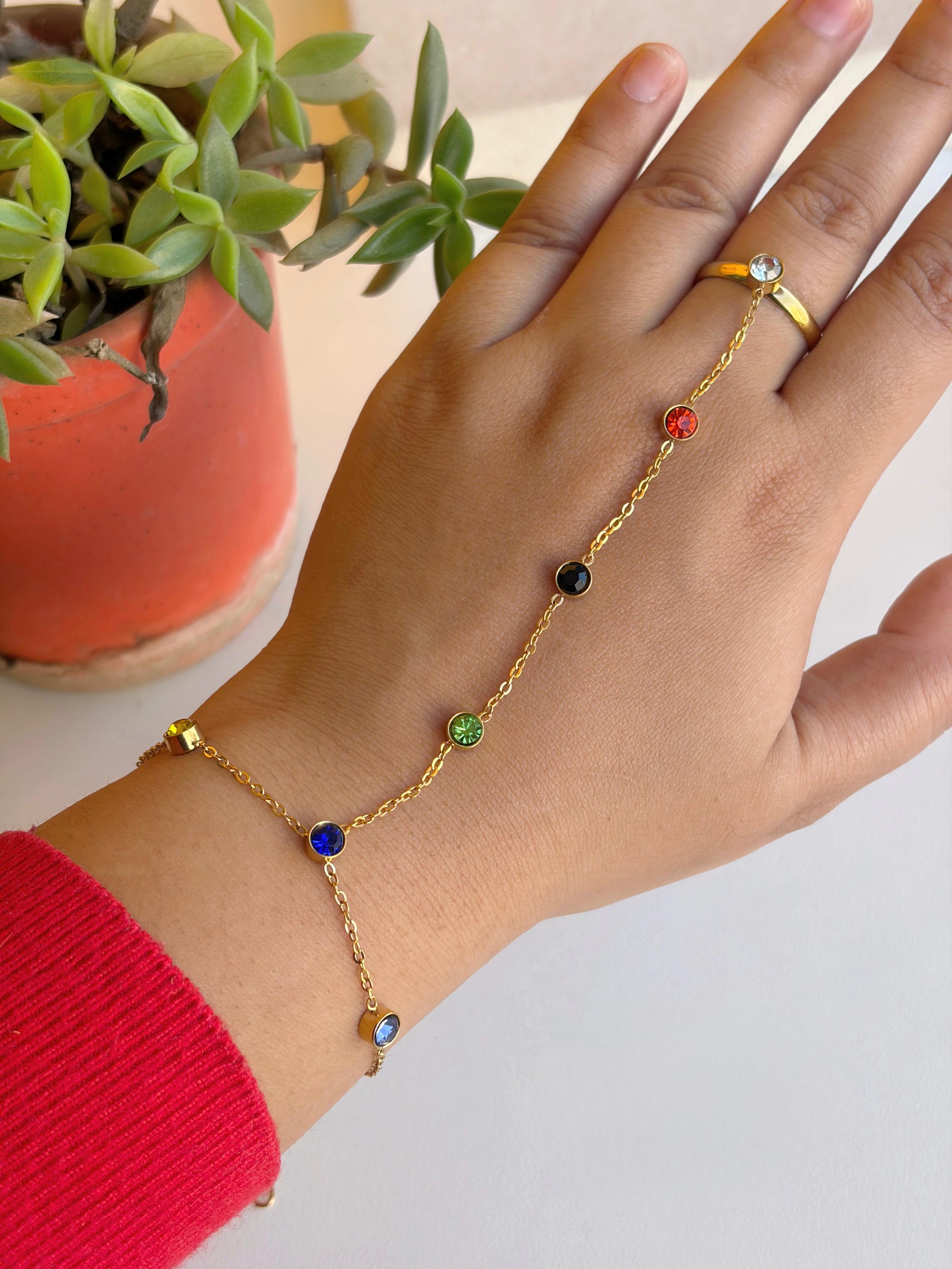 Multi-stone Hand Chain