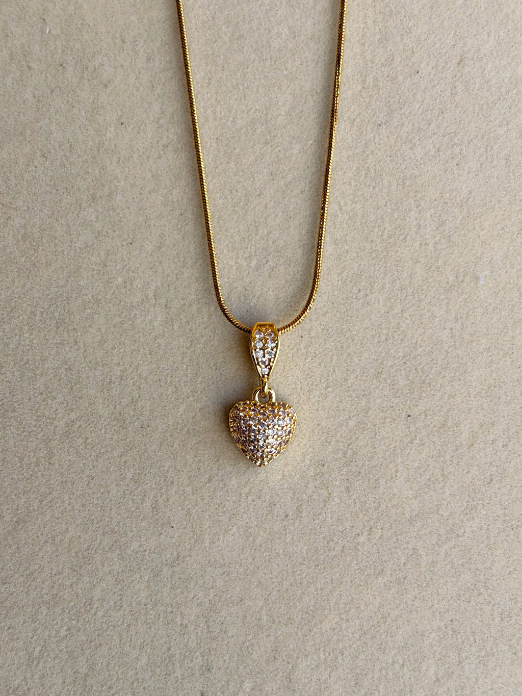 Studded heart necklace