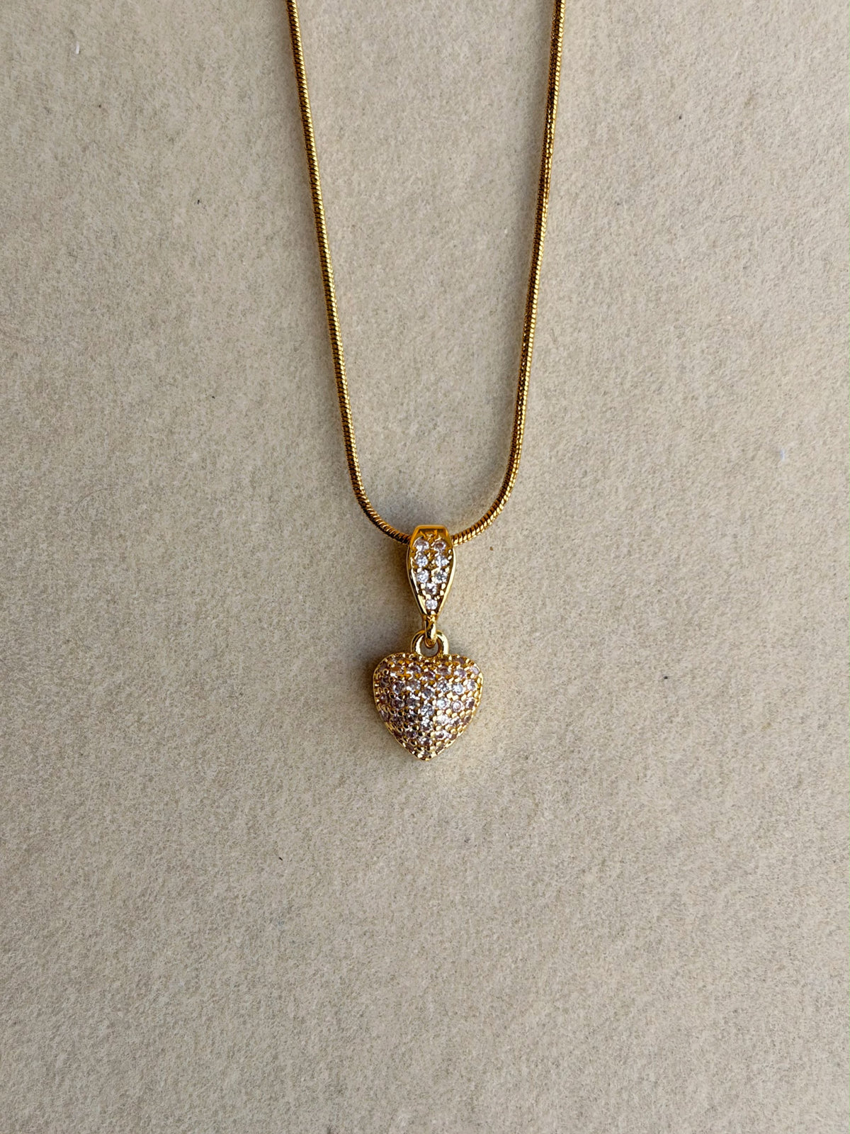 Studded heart necklace