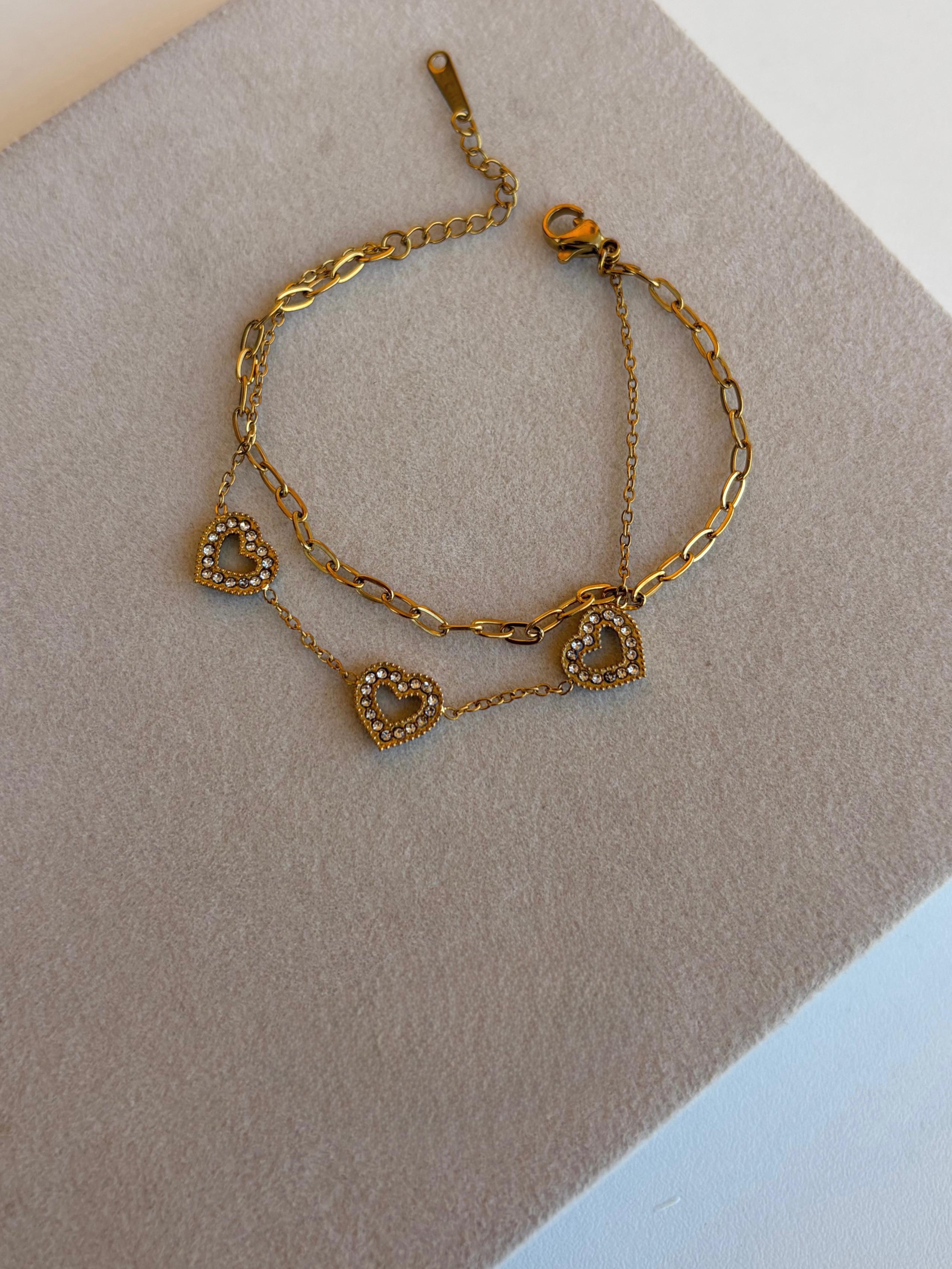 HEART PAPERCLIP BRACELET